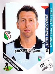 Sticker Wawrzyniak - Ekstraklasa 2013-2014 n. 148 - Panini