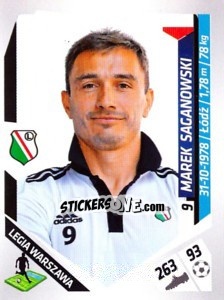 Cromo Saganowski - Ekstraklasa 2013-2014 n. 159 - Panini