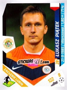 Cromo Piatek - Ekstraklasa 2013-2014 n. 314 - Panini