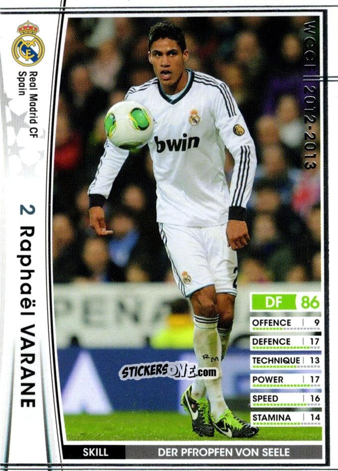 Sticker Raphael Varane - Sega World Club Champion Football 2012-2013
 n. 358 - Panini