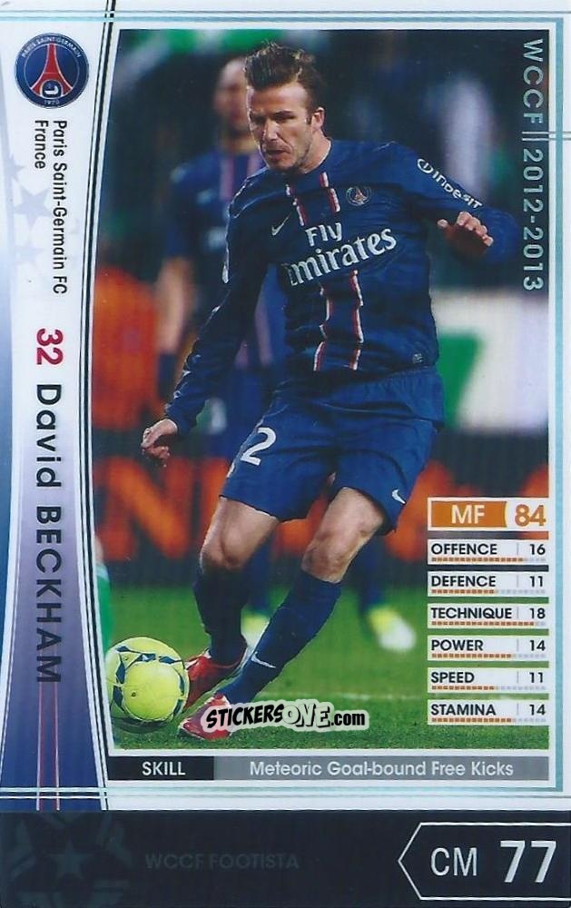 Figurina David Beckham - Sega World Club Champion Football 2012-2013
 n. FE - Panini