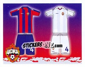 Sticker Игровая форма ПФК ЦСКА - Russian Football Premier League 2010 - Sportssticker