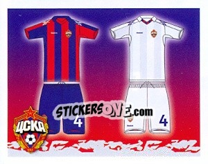 Sticker Игровая форма ПФК ЦСКА - Russian Football Premier League 2010 n. 127 - Sportssticker