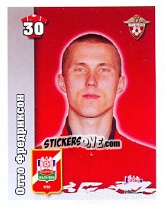 Sticker Отто Фредриксон - Russian Football Premier League 2010 - Sportssticker