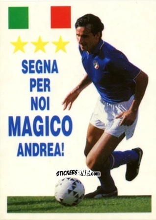 Cromo Segna per noi MAGICO Andrea Carnevale - Italia Mondiale 90
 n. 23 - Vallardi
