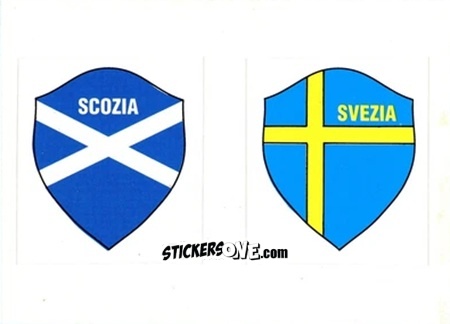 Sticker Badge Scozia / Sweden - Italia Mondiale 90
 n. 35 - Vallardi