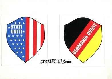 Sticker Badge USA / Germania Ovest - Italia Mondiale 90
 n. 36 - Vallardi