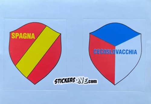 Sticker Badge Spagna / Cecoslovacchia - Italia Mondiale 90
 n. 40 - Vallardi