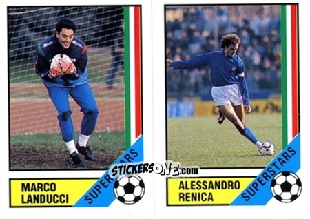 Cromo Marco Landucci / Alessandro Renica - Italia Mondiale 90
 n. 83 - Vallardi