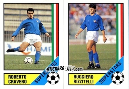 Cromo Roberto Cravero / Ruggiero Rizzitelli - Italia Mondiale 90
 n. 85 - Vallardi