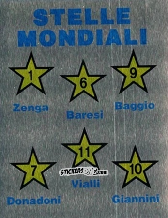 Cromo Stelle Mondiali (1-6-9-7-11-10)