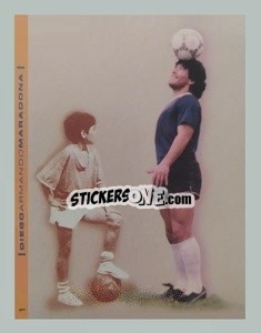Sticker Figurina 1 - Promofigus Maradona El Mejor Jugador Del Siglo - NO EDITOR