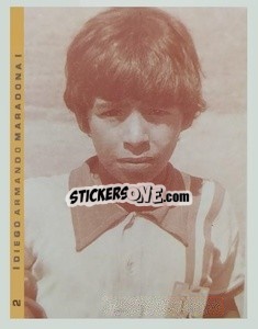 Sticker Maradona Da Piccolo - Promofigus Maradona El Mejor Jugador Del Siglo n. 2 - NO EDITOR