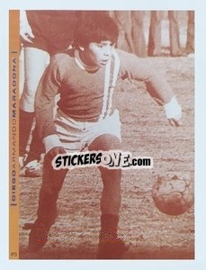 Sticker Maradona Da Bambino - Promofigus Maradona El Mejor Jugador Del Siglo n. 3 - NO EDITOR