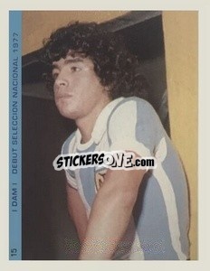 Sticker Maradona Con La Camiseta Argentina - Promofigus Maradona El Mejor Jugador Del Siglo n. 15 - NO EDITOR