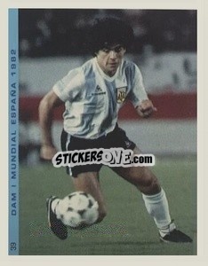 Sticker Maradona In Azione Con L'Argentina - Promofigus Maradona El Mejor Jugador Del Siglo n. 39 - NO EDITOR