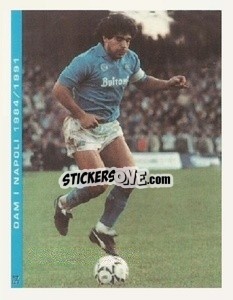 Sticker Maradona Con La Maglia Del Napoli 1991 - Promofigus Maradona El Mejor Jugador Del Siglo n. 54 - NO EDITOR