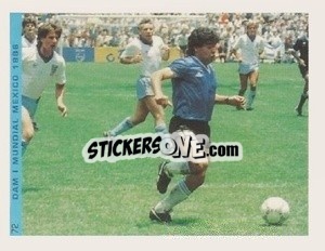 Sticker Maradona 1986 - Promofigus Maradona El Mejor Jugador Del Siglo n. 72 - NO EDITOR