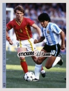 Sticker Figurina 83 - Promofigus Maradona El Mejor Jugador Del Siglo - NO EDITOR