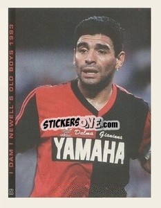 Sticker Maradona Al Newell'S Old Boys - Promofigus Maradona El Mejor Jugador Del Siglo n. 89 - NO EDITOR