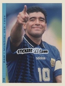 Sticker Figurina 114 - Promofigus Maradona El Mejor Jugador Del Siglo - NO EDITOR