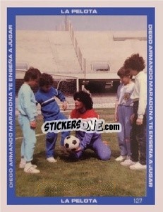 Sticker Maradona Con Giovani Tifosi - Promofigus Maradona El Mejor Jugador Del Siglo n. 127 - NO EDITOR