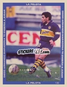 Sticker Maradona In Azione Con Il Boca Juniors - Promofigus Maradona El Mejor Jugador Del Siglo n. 130 - NO EDITOR