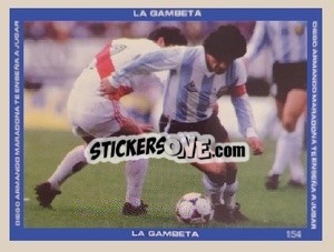 Sticker Figurina 154 - Promofigus Maradona El Mejor Jugador Del Siglo - NO EDITOR