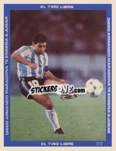 Sticker Figurina 172 - Promofigus Maradona El Mejor Jugador Del Siglo - NO EDITOR