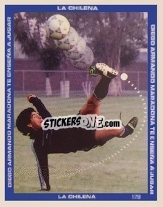 Sticker Maradona Di Rovesciata In Allenamento - Promofigus Maradona El Mejor Jugador Del Siglo n. 178 - NO EDITOR