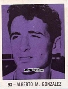 Cromo Alberto M. Gozalez - El Libro de Los Mundiales 1977
 n. 93 - SUPERCOLLECION