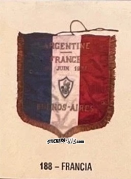 Figurina Francia - El Libro de Los Mundiales 1977
 n. 188 - SUPERCOLLECION