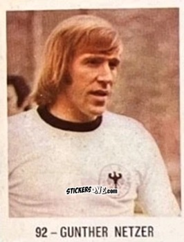 Cromo Gunther Netzer - El Libro de Los Mundiales 1977
 n. 92 - SUPERCOLLECION
