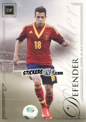 Sticker Jordi Alba - World Football UNIQUE 2014 n. 9 - Futera