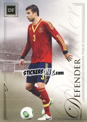 Sticker Gerard Pique - World Football UNIQUE 2014 n. 26 - Futera