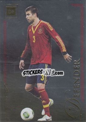 Sticker Gerard Pique - World Football UNIQUE 2014 n. 26s - Futera
