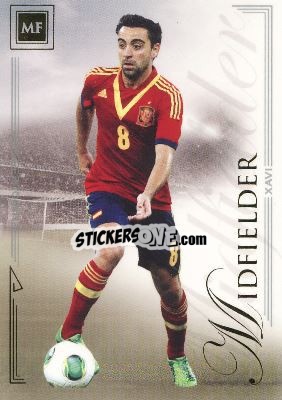 Sticker Xavi Hernández - World Football UNIQUE 2014 - Futera