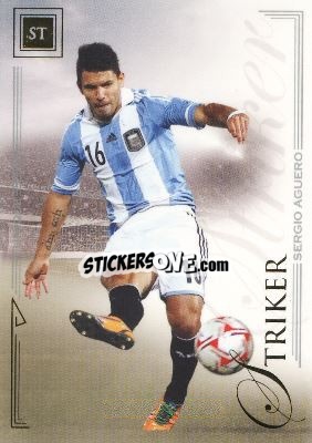 Sticker Sergio Aguero - World Football UNIQUE 2014 - Futera