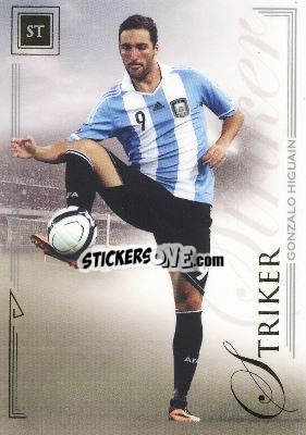Cromo Gonzalo Higuain - World Football UNIQUE 2014 - Futera
