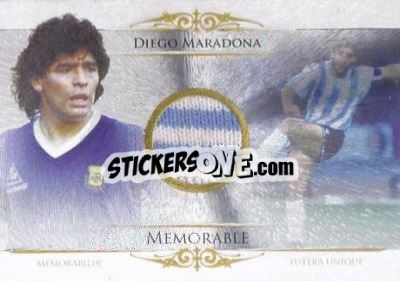 Sticker Diego Maradona - World Football UNIQUE 2014 n. MEM02 - Futera