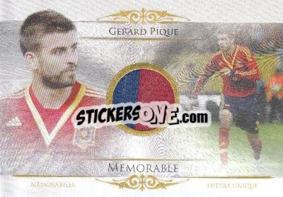 Sticker Gerard Pique - World Football UNIQUE 2014 - Futera