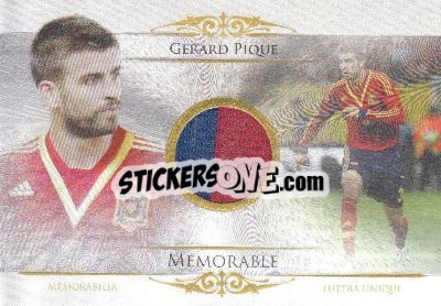 Sticker Gerard Pique - World Football UNIQUE 2014 n. MEM26 - Futera