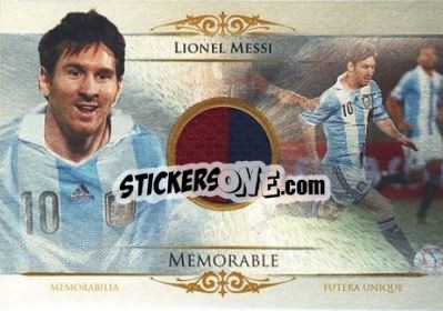 Sticker Lionel Messi - World Football UNIQUE 2014 n. MEM37b - Futera