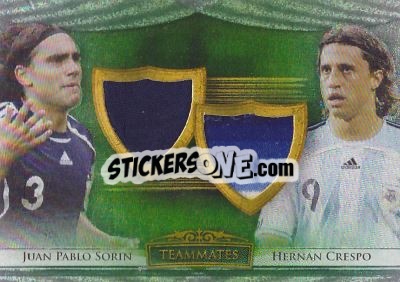 Sticker Juan Pablo Sorin / Hernan Crespo - World Football UNIQUE 2014 - Futera