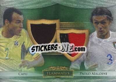 Cromo Cafu / Paolo Maldini - World Football UNIQUE 2014 - Futera