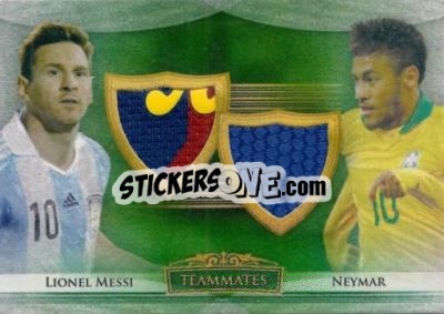 Sticker Lionel Messi / Neymar - World Football UNIQUE 2014 n. TM19b - Futera