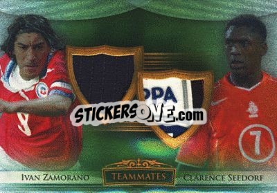 Sticker Ivan Zamorano / Clarence Seedorf - World Football UNIQUE 2014 - Futera