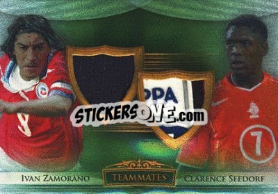 Cromo Ivan Zamorano / Clarence Seedorf - World Football UNIQUE 2014 - Futera