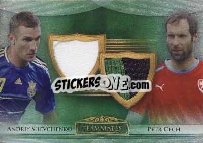 Sticker Andriy Shevchenko / Petr Cech - World Football UNIQUE 2014 n. TM22b - Futera