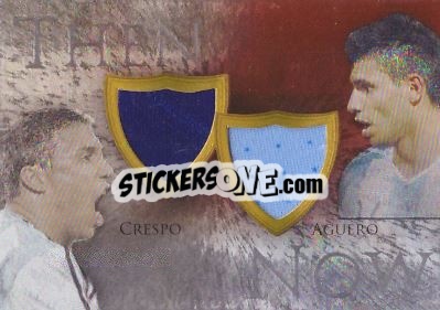 Sticker Hernan Crespo / Sergio Aguero - World Football UNIQUE 2014 - Futera